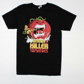 Attack Of The Killer Tomatoes Retro Movie Poster Black T-Shirt New! (2D3