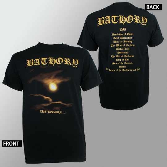Authentic BATHORY The Return Quorthon T-Shirt S M L XL Official NEW