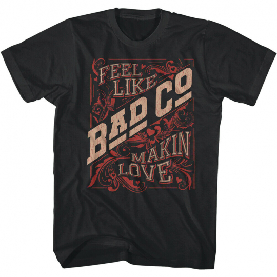 Bad Company Feel Like Makin Love Men's T Shirt Straight Shooter Album Rock Band