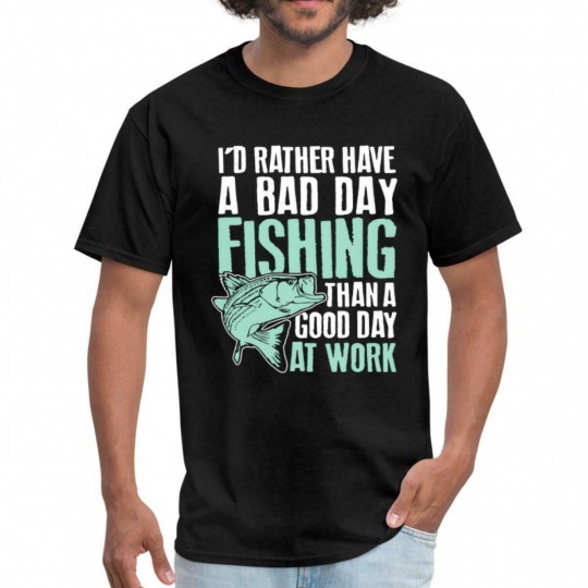 Bad Day Fishing Funny Quote Men's T-Shirt