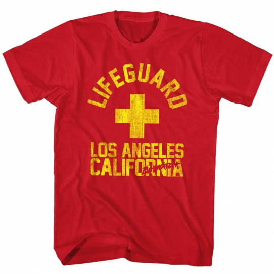 Baywatch TV Show Lifeguard Los Angeles Licensed Adult T Shirt