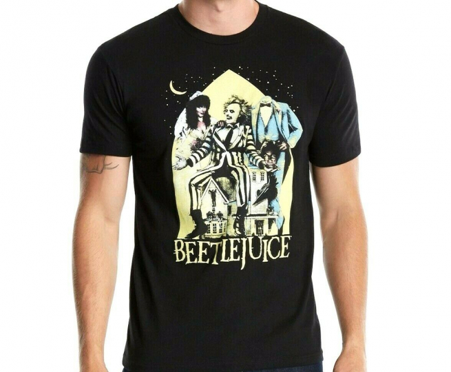 Beetlejuice Movie Poster Black Vintage T Shirt New
