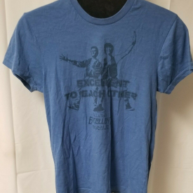 Bill And Ted’s Excellent Adventure Blue Adult Size Small T-shirt. 2015.