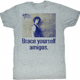 Bill & Ted’s Excellent Adventure Brace Yourself Amigos Adult T Shirt