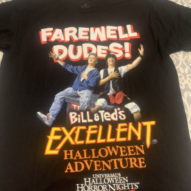 Bill and Ted’s Excellent Adventure Halloween Horror Nights 2017 Shirt Size M