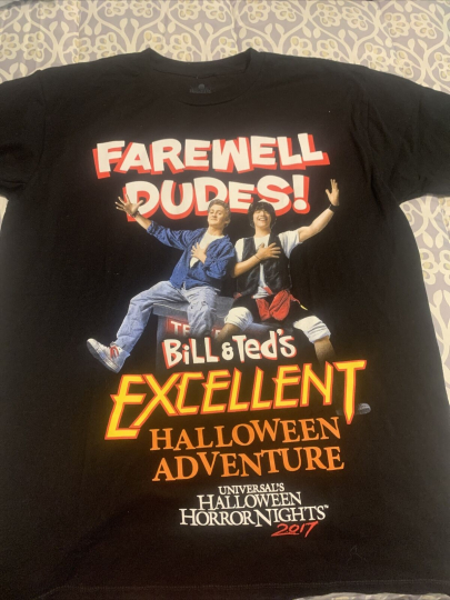 Bill and Ted's Excellent Adventure Halloween Horror Nights 2017 Shirt Size M