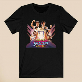 Bill and Ted’s Excellent Adventure Men’s Black T-Shirt Size S-3XL