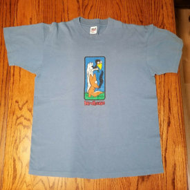 Birdhouse VINTAGE 90’s SHIRT Fox And Crow T-SHIRT Tee BABY BLUE Anvil SIZE LARGE