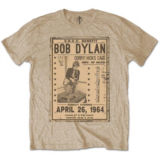 Bob Dylan Gig Flyer 1964 Rock Official Tee T-Shirt Mens Unisex