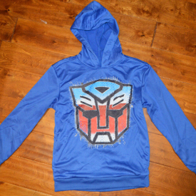 Boy’s Hasbro Transformers Blue Long Sleeve Pullover Hoodie Sweatshirt Top XS-2XL