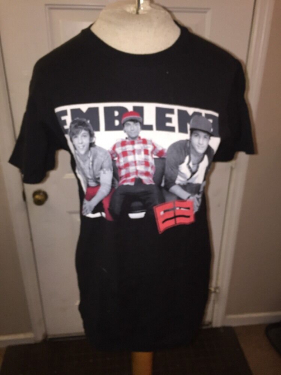 C12 EMBLEM3 E3 T-Shirt - Men's Size S Black Band Tee Shirt - Emblem 3 Concert