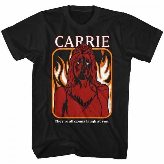 Carrie The Rage Hahaha Black Adult T-Shirt