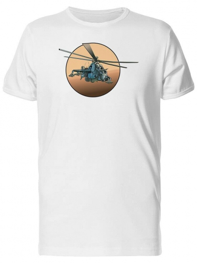 Cartoon Army Helicopter Men's Tee -Image by Shutterstock