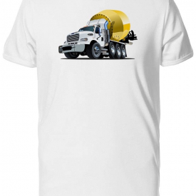 Cartoon Mixer Truck Men’s Tee -Image by Shutterstock