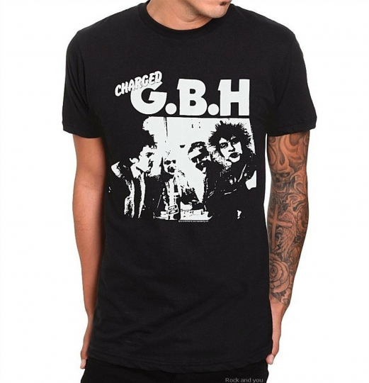 Charged GBH T-Shirt Live Logo Vintage hardcore punk rock 3XL 4XL Last NWT