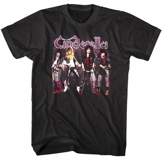 Cinderella Rock Band Album Cover Art Mens T Shirt Photo 80's Glam Tour Merch Top