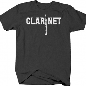 Clarinet music ensemble band musical instrument T-shirt for men women