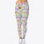 Colorful Retro Wave Abstract Women’s Print Fitness Stretch *Leggings* Yoga Pants