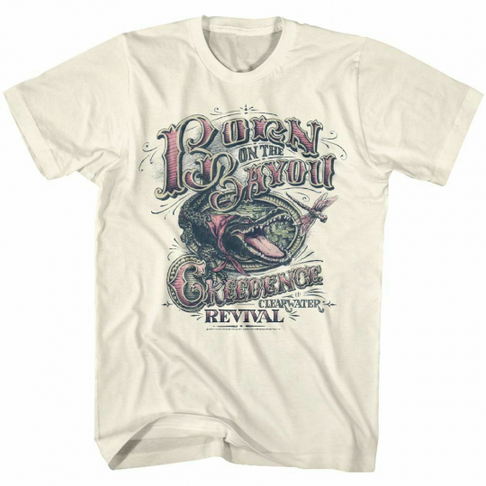 Creedence Clearwater Revival Born On The Bayou Natural Adult T-Shirt