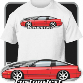 Custom Art T-Shirt for 1989-1993 S13 Nissan 240SX 240 sx SE Hatchback SR20DET