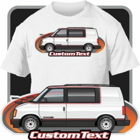 Custom Car Art T-shirt 1985-1994 GMC Safari GT 4.3 V6 Chevrolet Chevy Astro Van
