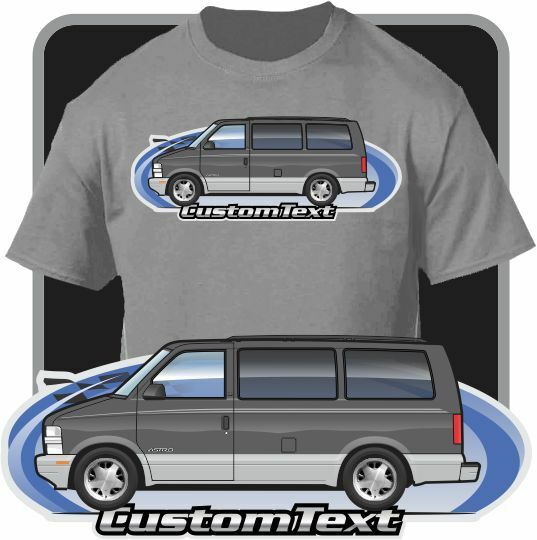 Custom Car Art T-shirt 1996-2005 GMC Safari GT 4.3 V6 Chevrolet Chevy Astro Van