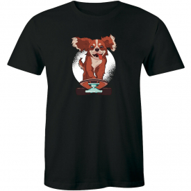 Cute Skateboarding Dog Design T-shirt For Dog Lover Men’s Tee Gift Animal