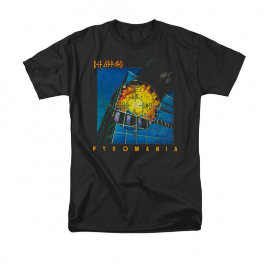 DEF LEPPARD PYROMANIA Licensed Adult Men's Graphic Band Tee Shirt SM-6XL