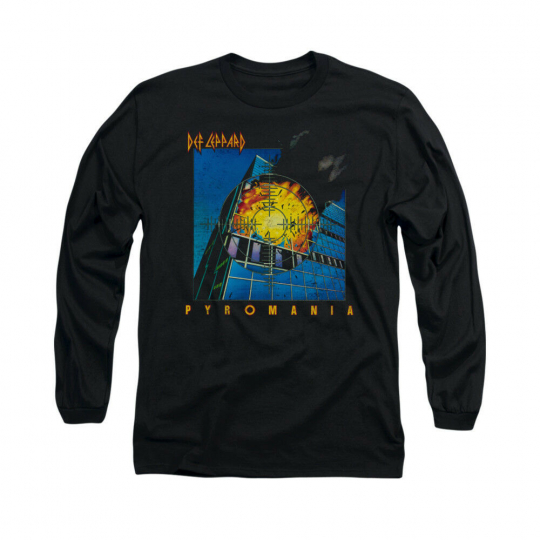 DEF LEPPARD PYROMANIA Licensed Adult Men's Long Sleeve Graphic Tee Shirt SM-3XL