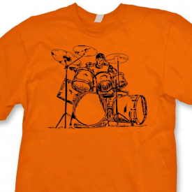 DRUMMER Band Music Drums T-shirt Party Cool Rock Concert Tee Shirt