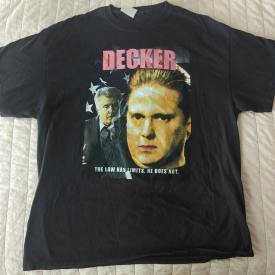 Decker TV Show Promo Shirt – xxl- Tim And Eric Heidecker Adult Swim ACTION MOVIE