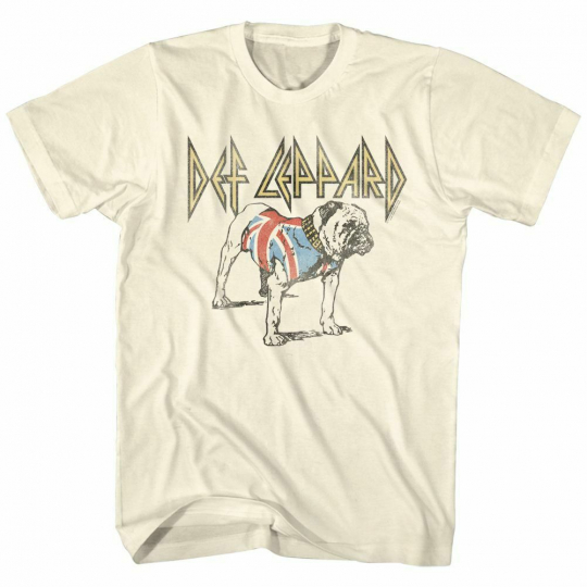 Def Leppard Bulldog Natural Adult T-Shirt