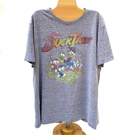 Disney Duck Tales Graphic T-Shirt Vintage Look, Mens Size XL Gray Shirt, Scrooge