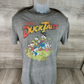 Disney Ducktales sz Medium T-Shirt Short Sleeve Heathered Grey