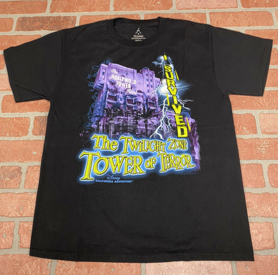 Disney I Survived The Twilight Zone Tower of Terror T-Shirt Size Medium EUC