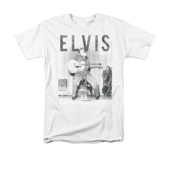ELVIS PRESLEY WITH THE BAND Licensed Adult Men's Graphic Tee Shirt SM-5XL