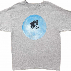 E.T. Extra Terrestrial Movie T-Shirt Vintage Universal 80s Movie Tee New Grey