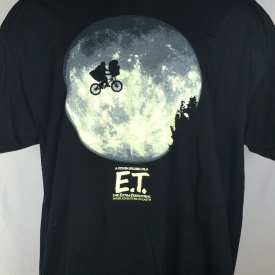E.T. Extra Terrestrial Steven Spielberg Film Black Movie Promo T-Shirt Men’s 2XL