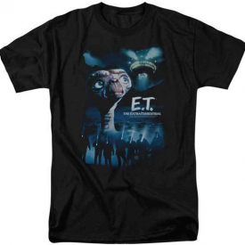 E.T. The Extra Terrestrial Movie Looking Up At The Mother Ship Adult T Shirt