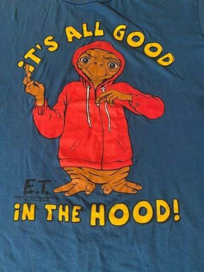 E.T. The Extraterrestrial T-Shirt Man It's All Good In The Hood Size M