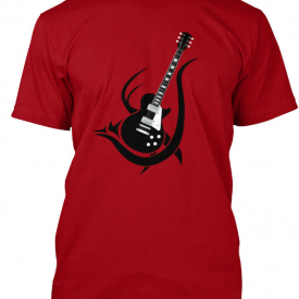 Electric Guitar Music Hanes Tagless Tee T-Shirt