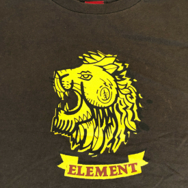 Element Lion Large Skateboarding Brown T Shirt Sz.L