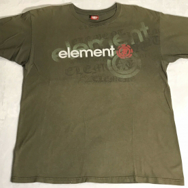 Element Skateboard Olive Green T Shirt Y2k Size L Large Made In USA