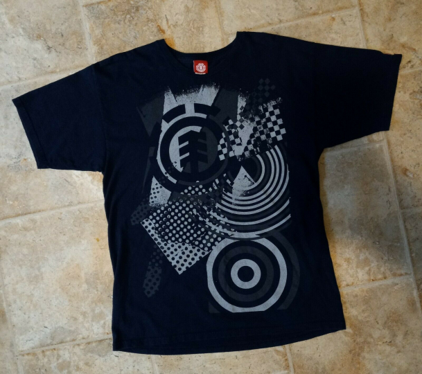 Element Skateboard Shirt Size Large Navy Early 2000s