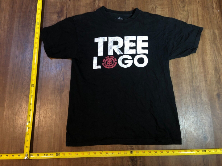 Element Skateboards T-Shirt Tree LogoSkate Tee Black Short Sleeve Mens Medium M
