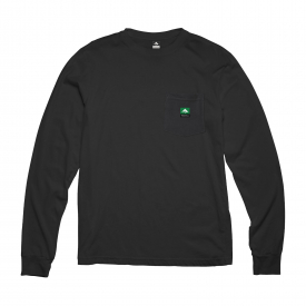 Emerica Logo Pocket Mens T-shirt Long Sleeve – Black All Sizes