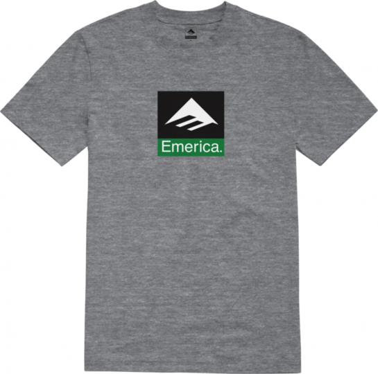 Emerica Men's ClaShort-Sleeveic Combo T-Shirt Charcoal Heather Clothing
