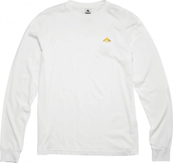 Emerica Men's Emerica Mini Triangle Long-Sleeve T-Shirt White Clothing