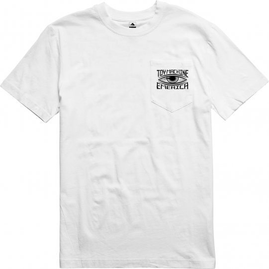 Emerica Men's Emerica X Toy Machine Eye T-Shirt White Clothing