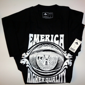 Emerica Men’s Paranoia Logo Short Sleeve Black T-Shirt Size Medium